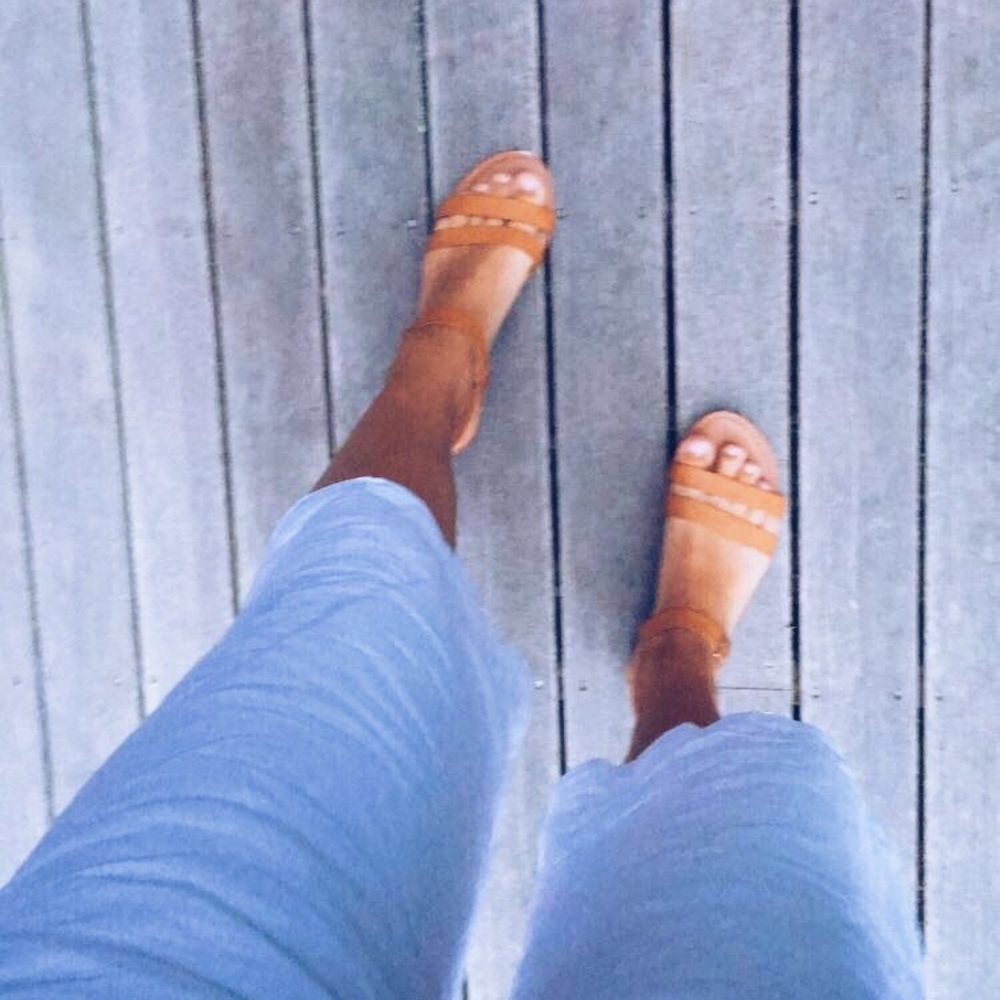 Tan sandals